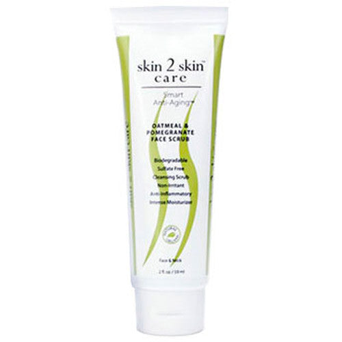 Skin 2 Skin Care Oatmeal & Pomegranate Face Scrub 2oz.