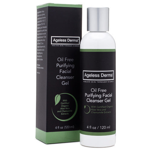 Ageless Derma Oil Free Purifying Facial Cleanser Gel 4oz