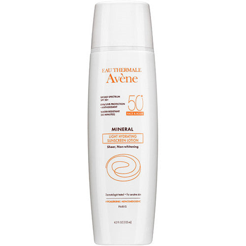 Avene Mineral Light Hydrating Sunscreen Lotion SPF50+ Face & Body 4.2oz