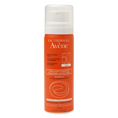 Avene Ultra-Light Hydrating Sunscreen Lotion Spray SPF 50+ Body 1oz