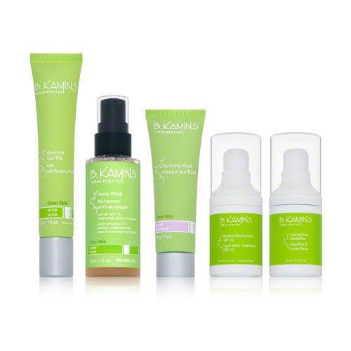 B. Kamins Clear Skin Kit for Acne Includes 5 Products