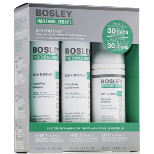 Bosley BOS DEFENSE Starter Pack For Non Color-Treated Hair (3 products)