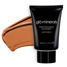 Glo Minerals Protective Liquid Foundation 1.4oz | Color| Satin II Golden Dark